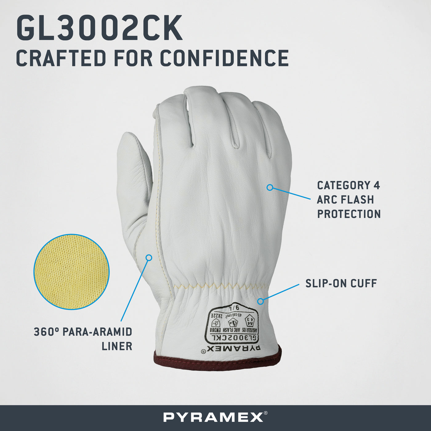 GL3002CK - Arc Flash Premium Goatskin Driver Para-Aramid A4 Cut