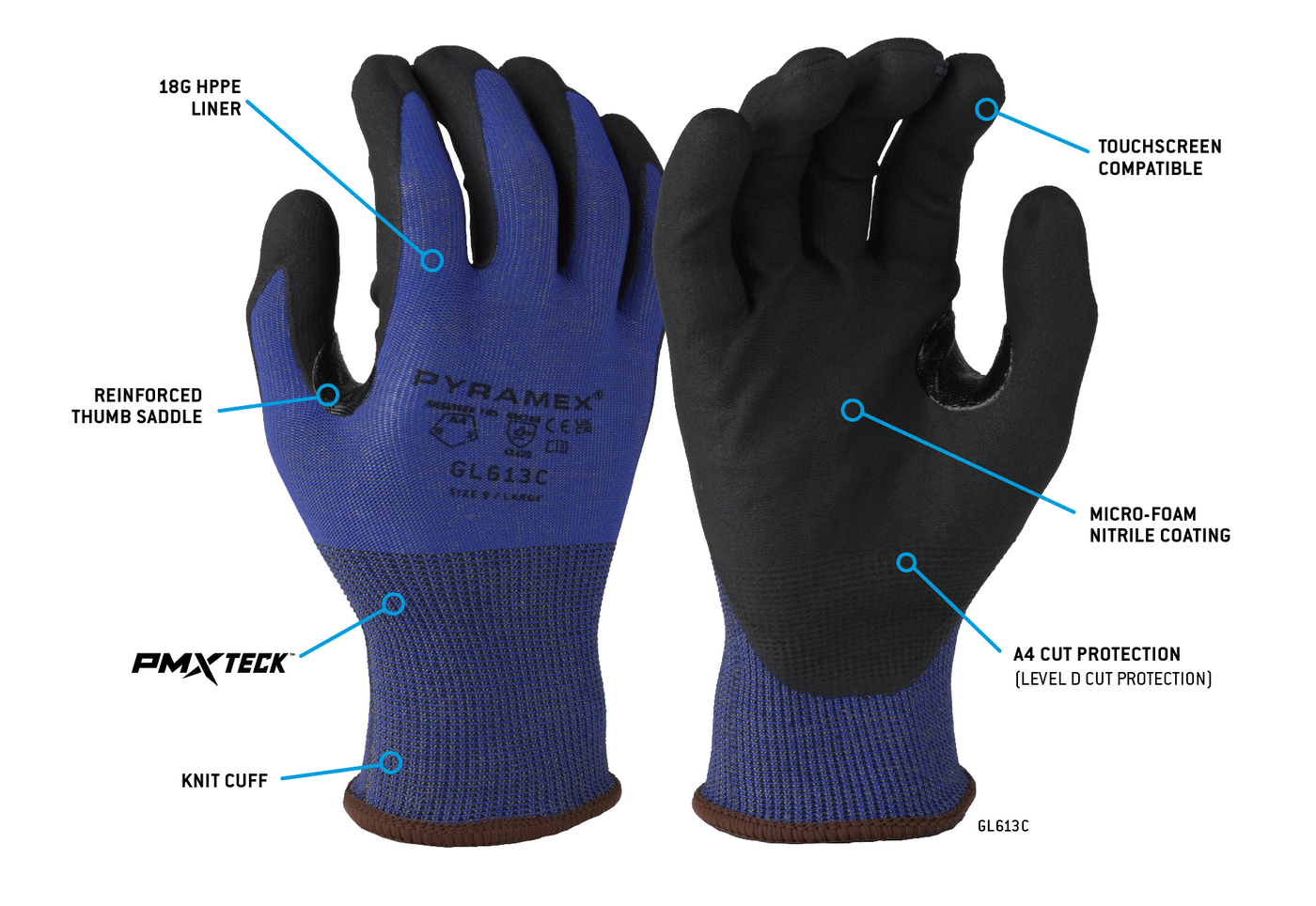 GL613C - Micro-Foam Nitrile A4 Cut