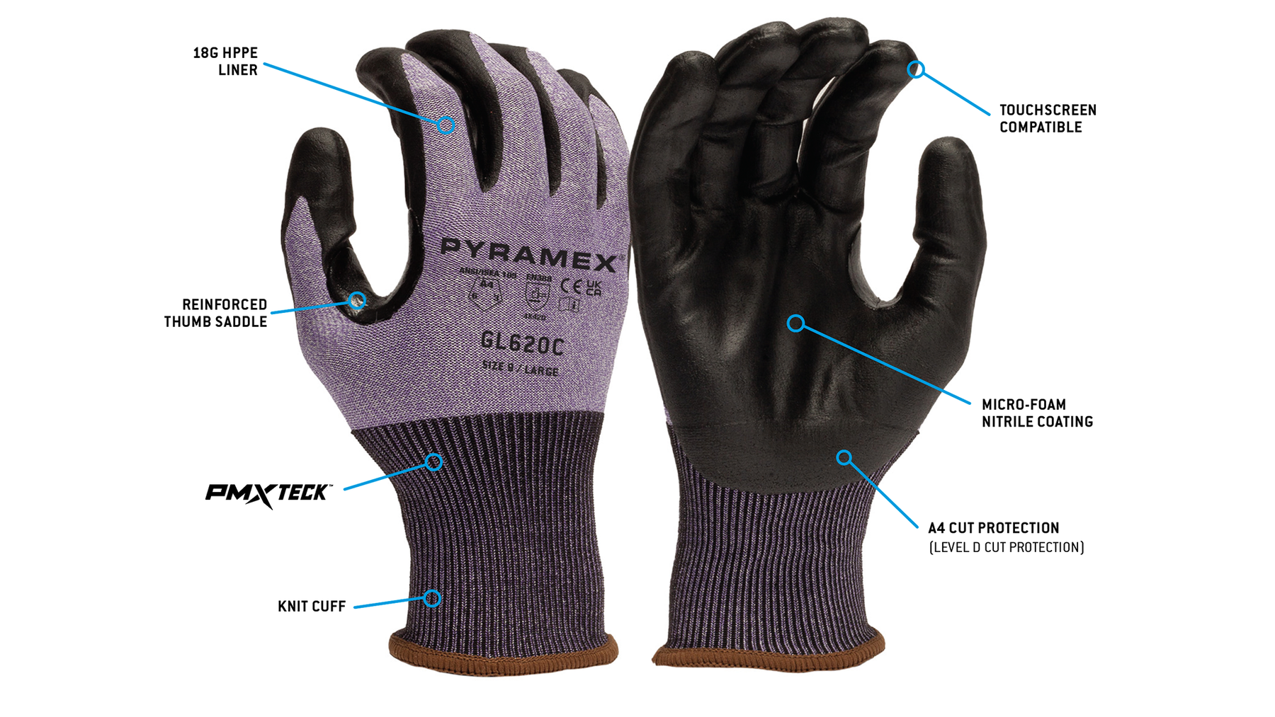GL620C - Micro-Foam Nitrile A4 Cut – Pyramex GL620C - Micro-Foam Nitrile A4 Cut – Pyramex