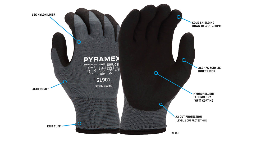 GL901 - Insulated HPT Palm Dipped A2 Cut - Pyramex®