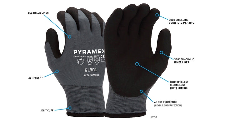 GL901 - Insulated HPT Palm Dipped A2 Cut - Pyramex®