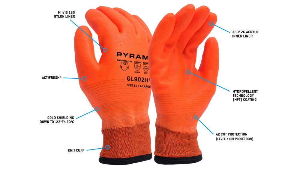 GL503 - Crinkle Latex Glove A1 Cut - Pyramex® GL503 - Crinkle Latex Glove A1 Cut - Pyramex®