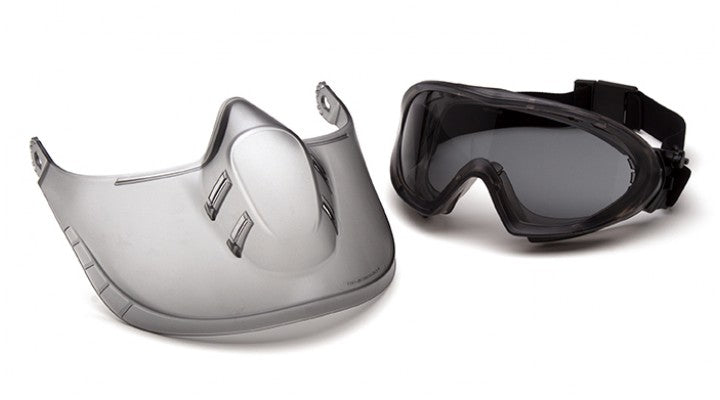 Pyramex- Gray H2X Anti-Fog Lens with Face Shield