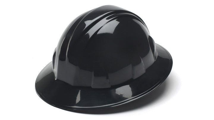 SL Series Full Brim Hard Hat - Black-Full Brim 4 Pt Ratchet Suspension