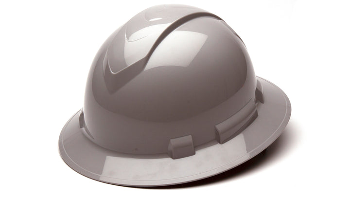 Ridgeline Hard Hat - Gray-Ridgeline Full Brim 4 Pt Ratchet Suspension