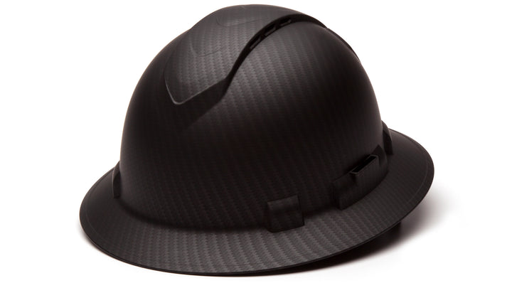 Matte Black Graphite Pattern Ridgeline Vented Full Brim 4 Pt Ratchet Suspension