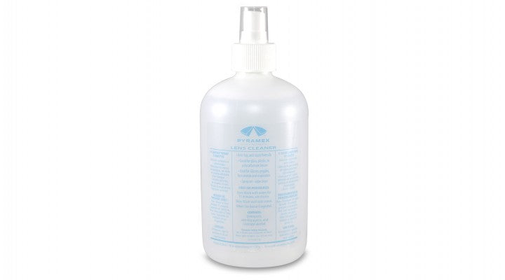 Pyramex Safety - Lens Cleaner - 16oz Cleaning Solution Replacement Bottle with pump - Lens Cleaning Tissue/Liquid