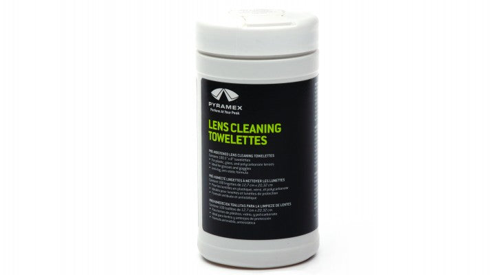 Pyramex Safety - Lens Cleaner - Canister with 100 lens cleaning tissues - Lens Cleaning Tissue/Liquid