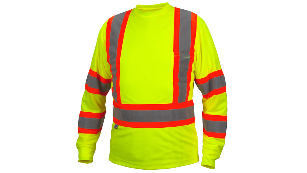 Hi-Vis Lime Long Sleeve Moisture Wicking T-Shirts – Pyramex