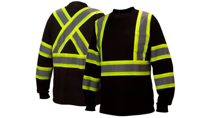 Long sleeve moisture wicking t-shirt in black - Small