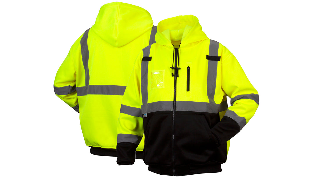 Type R - Class 3 Hi-Vis Lime Premium Zipper Hoodie – Pyramex