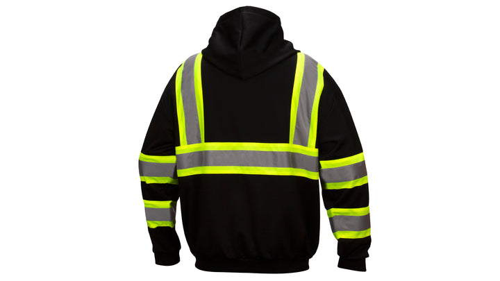 ANSI Type O - Class 1 Black Reflective Premium Zipper Hoodie – Pyramex