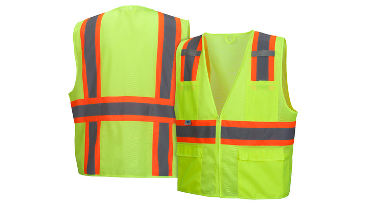 Safety Vest - Hi-viz lime - All mesh - Size Small