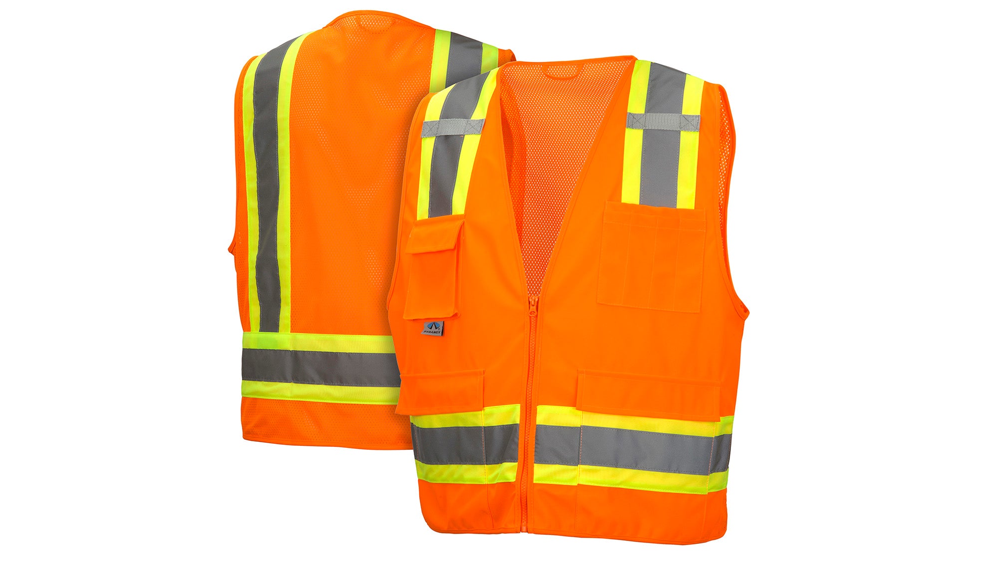 RVZ24 Series – Surveyor's Vest – ANSI TYPE R CLASS 2 – Pyramex® RVZ24 Series – Surveyor's Vest – ANSI TYPE R CLASS 2 – Pyramex®