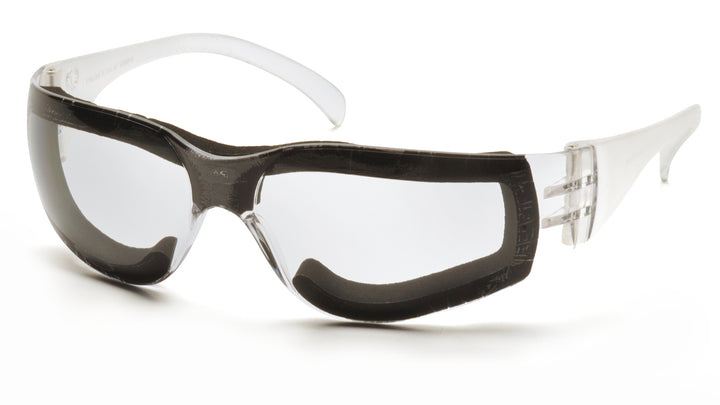Pyramex Safety - Intruder - Clear Frame w/Full Foam Padding/Clear-Hardcoated Anti-fog Lens - Anti-Fog Lens