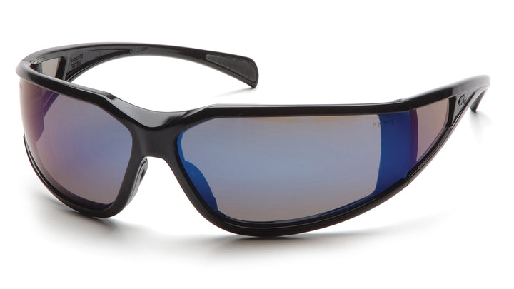 Exeter - Glossy Black Frame/Blue Mirror Anti-Fog Lens