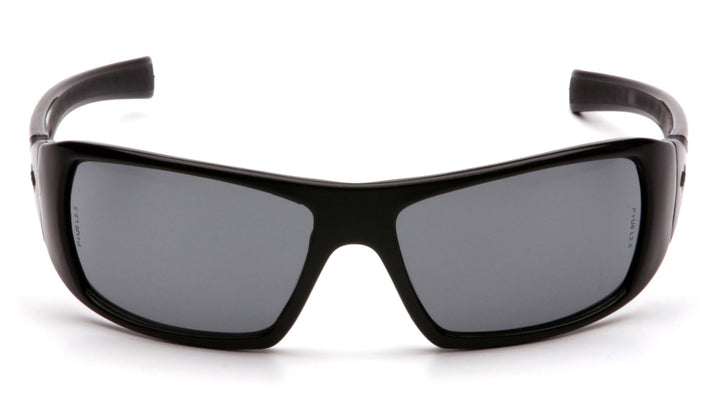 Pyramex Goliath Safety Glasses - Black Frame, Gray Anti-Fog Lens, Wrap-Around Protection