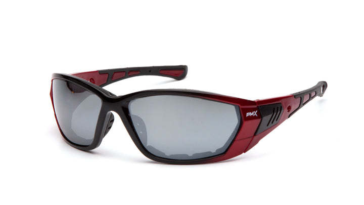 Pyramex- ATREX-F:RED/L:SIL MIR- FOAM PADDED