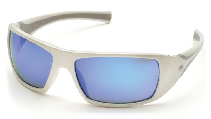 Goliath - White Frame/Ice Blue Mirror Lens