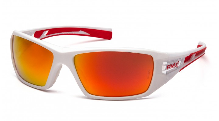 Pyramex - Velar-White/Red Frame/Sky Red Mirror Lens